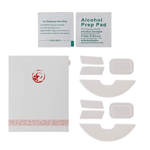 Huluda 2 Sets/Pack Tiger Gaming Mouse Feet Mouse Skate for Razer Lancehead White Teflon Mouse Glides Curve Edge