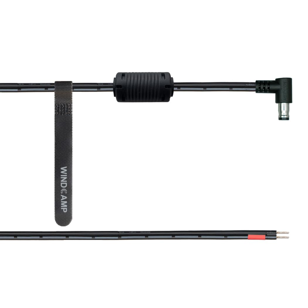 WINDCAMP DC Power Cable Compatible with YAESU FTX-1F with Ferrite Core, 3.28FT Length, AWG18 (FTX-1-DC)