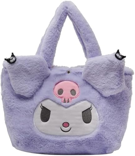 AUTOYSUR Cute Girl Plush Bag Handbags Kawaii Cute Mini Plush Animal Bag Girls Birthday Gift for Bookbag School Supplies Kuromi One Size