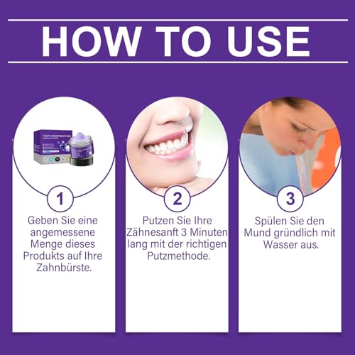 Zahnpulver Gegen Verfärbungen, 2 Stück Teeth Whitening Powder, Zahnreparatur Mineralpuder, Zahnweiss Pulver fur Frischer Atem, Effektiv bei der Stärkung von Zähnen und Zahnfleisch (100G)