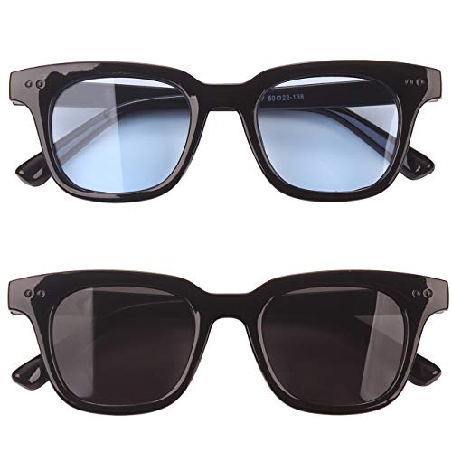 Image of Bestum Inspired Square Sunglasses With Rivets Tinted Lens UV400
