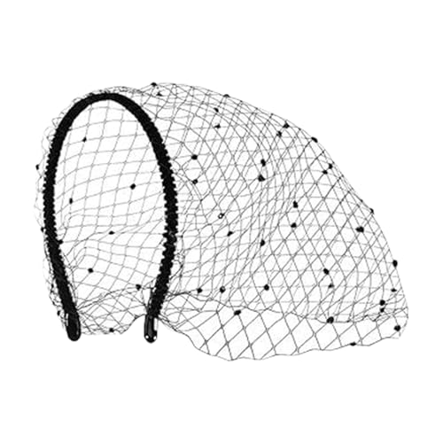 Rrlihjgu Diadema con velo | Elegante pasador de pelo de malla para bodas, tocado de , accesorio de peinado para bailes de máscaras, de té, bodas, desfiles de y uso diario