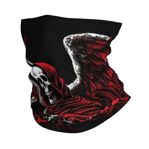 Balaclava tipo pasamontañas con diseño calavera ángel demonio color rojo para hombre y mujer