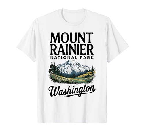 ネイチャーアドベンチャー マウントレーニア国立公園 ワシントン Tシャツ