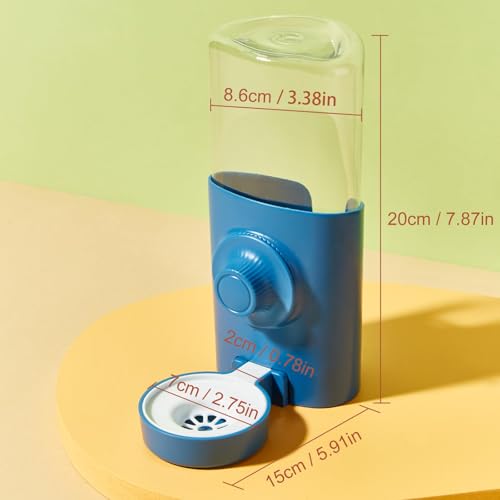 Septillar RB-01 Rabbit Water Bottle, 600Ml/21Oz Hanging Water Dispenser Feeder Cage Crate Hutch Bunny Puppy Cat Chinchilla Ferret Guinea Pigs Squirrel Hedgehog  thumb #5