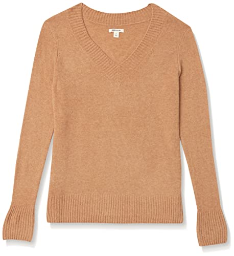 Image of Goodthreads womens Relaxed-Fit Mid-Gauge Stretch V-Neck Sweater