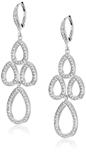 Judith Jack "Charming Chandelier" Sterling Silver and Crystal Mini Chandelier Drop Earrings