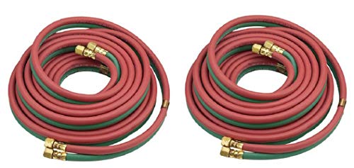 2 pc. 50ft Twin Welding Torch Hose Oxy Acetylene Oxygen Cutting Heavy DutyJikkolumlukka
