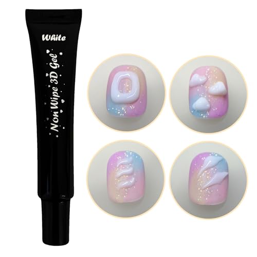 Gel Pegamento para Uñas 3D Blanco 20g
