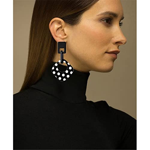 ONLYJUMP Exaggerated Geometry Earrings Acrylic Round Square Triangle Heart Dangle Earrings for Women Multilayer Bohemia Earrings Classic Retro Minimalist Earrings Statement Jewelry3