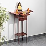 HDZNDH Buddhistische Altar-Buddha-Nischen, Meditationsaltar Und Gebetsaltar,Persönlicher Schrein Altartisch, Dekorativer Buddhistischer Meditationstisch Gebetstisch,Ausstellungs Und Anbetungstische
