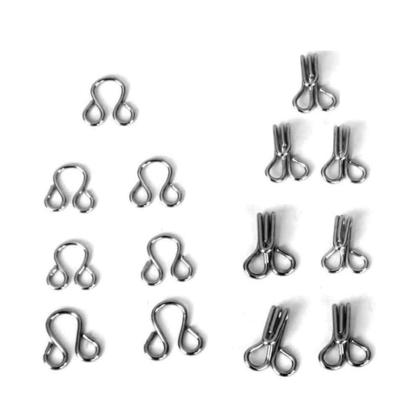 100 Pairs(2 Item 100Pcs Each Total 200Pcs )of Women/Female Bra/Blouse/Churidars Stainless Steel Hooks and Eyes Closures Sewing Hooks For Multipurpose Swing/Stretching Uses. blouse hook bra hook blouse hook packet-image-8