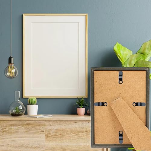Image of 100Pcs Picture Frame Turn Button Fasteners with Screws, 7x23mm Metal Photo Frame Hardware Backing Clips for Hanging Pictures, Posters, Drawing Crafts - Black