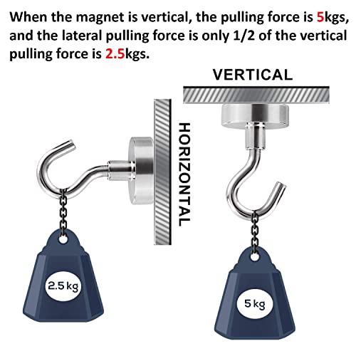 Image of AJB Heavy Duty Magnetic Hooks for Multi-Purpose Hanging for Home