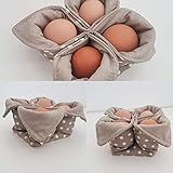  Eierwärmer, Eierkorb, Osterkorb -taupe-