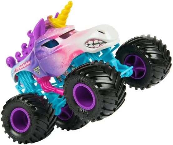 Monster Jam Sparkle Smash 1:24 Scale Official Monster Truck, Die-Cast Vehicle with Realistic Details and BKT Tires, Collectible Toy Truck for Kids Ages 3 and Up by Spin Master