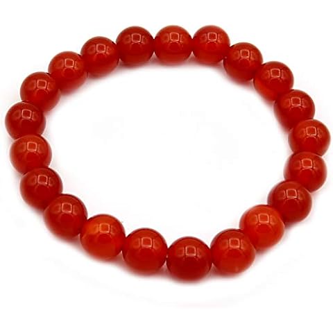 Pulsera de jade rojo unisex con cuentas de 8 mm Cover