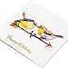 Velvet Vows Birthday Cards with Handmade-Embroidered Colorful Birds – 5.7x5.7 Inch Happy Birthday Card Set, Gold Envelope & Stickers