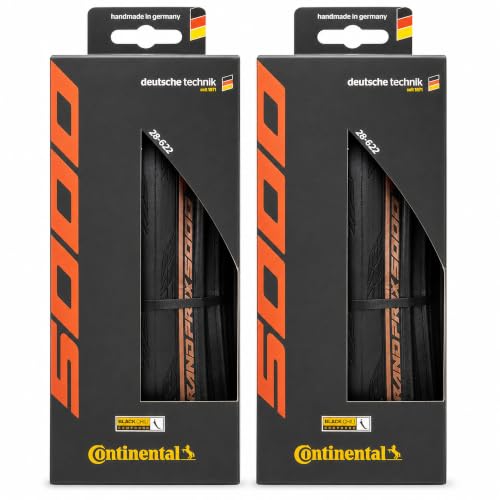 Image of Continental Grand Prix 5000 - Road Bike Tire | The Best Allrounder in the Field - BlackChili, Vectran Breaker, LazerGrip, Active Comfort Technology, 2 Pack