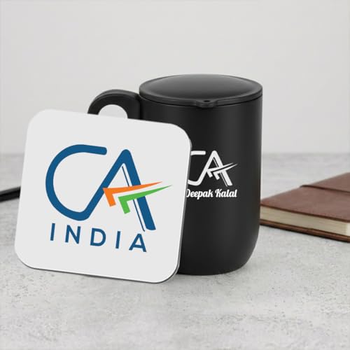 Image of Giftana Personalized 4 in 1 CA Desk Organizer Gift Set (Black) | Employee Welcome Kit, Corporate Gift for Employees
