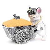 Cenicero exterior de resina, cerrado en forma de bulldogo, windproof con tapa, cenicero dormitorio con diseño adecuado para la decoración interior y exterior