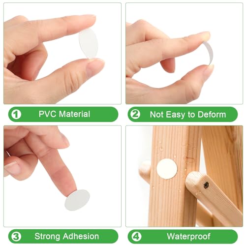 VFANDV Schraubenabdeckung Weiss, 12mm/15mm/21mm PVC Abdeckkappen für Schrauben Rund Selbstklebend Möbelaufkleber Schraubenloch Aufkleber für Wandschränke Schreibtische Möbel Reparaturen
