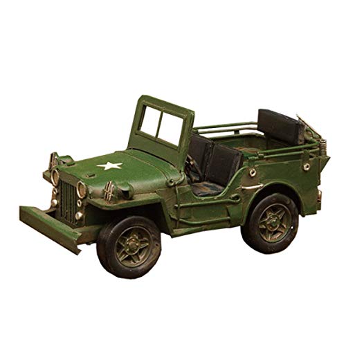 秋月貿易 置物 Army W17×D7.5×H8cm ミニ ヴィンテージカー 0410A-7150