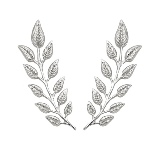 Image of Wheat Leaf Brooch Pin, Shirt Lapel Pin, Men's Collar Brooch, Double Leaf Collar Brooch for Men's Suit, Lapel, and Women's Business Accessories
