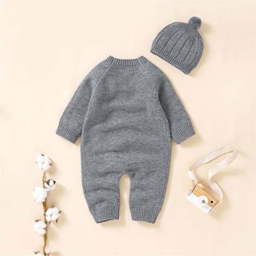 Kids Drawstring Hoodie Newborn Infant Boy Girl Solid Knitted Sweater Baby Jumpsuit Romper Cotton Caps Hoodie3