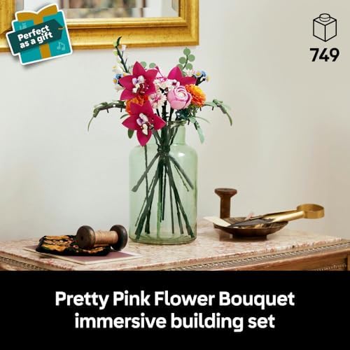 LEGO Botanicals Pretty Pink Flower Bouquet Set for Adults LEGO Botanicals Pretty Pink Flower Bouquet Set for Adults