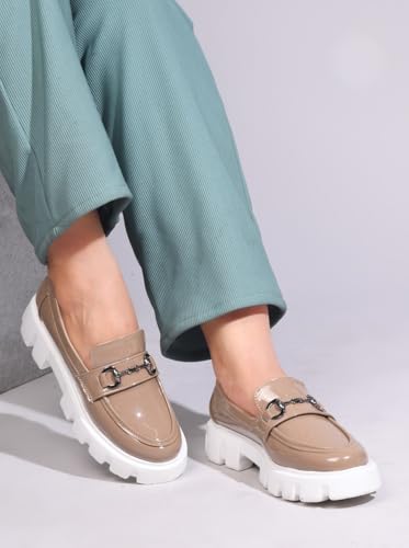 Image of TRYME Trendy Comfortable Extra Cushion Inner Sole Casual Loafer Shoes with Low Heels for Womens and Girls