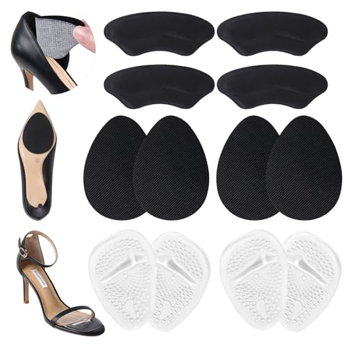 6 Pairs Heel Pads for Women - Non-Slip & Pain-Relief, Breathable Heel Grips & Cushioned Inserts for Loose Shoes/High Heels/Boots, Fits Most Footwear