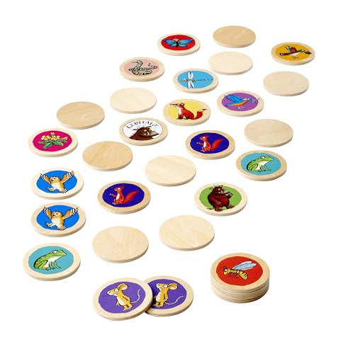 Eichhorn - Grüffelo Erinnere Dich Game, Merkspiel mit 30 Holzteilen, FSC 100% zertifiziertes Pappelholz, für Kinder ab 3 Jahren