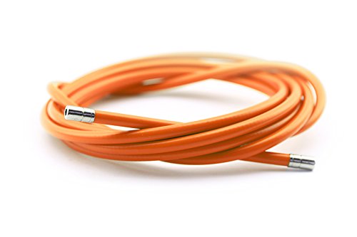 Funda Color Naranja para Cable de Freno de Acero Laminado Sirga de Ø5 y 2m para Bicicleta Fixie Retro 2898nj