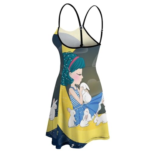 Robe de plage légère et fluide à bretelles spaghetti d'été