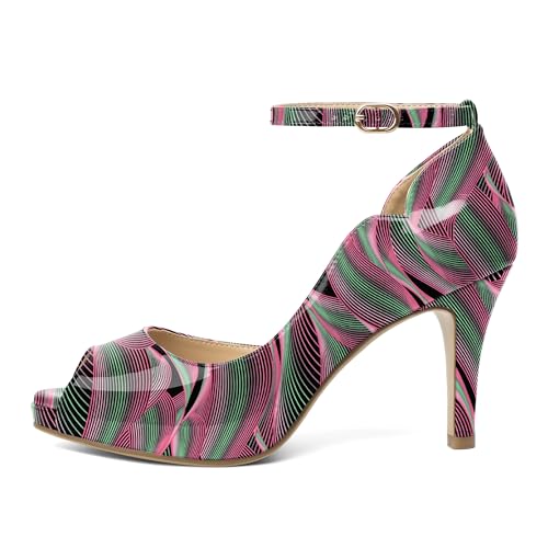 Image of AUMOTED High Heels Pumps Platforms Shoes for Party Daily 3.4 inch Dressy Pumps