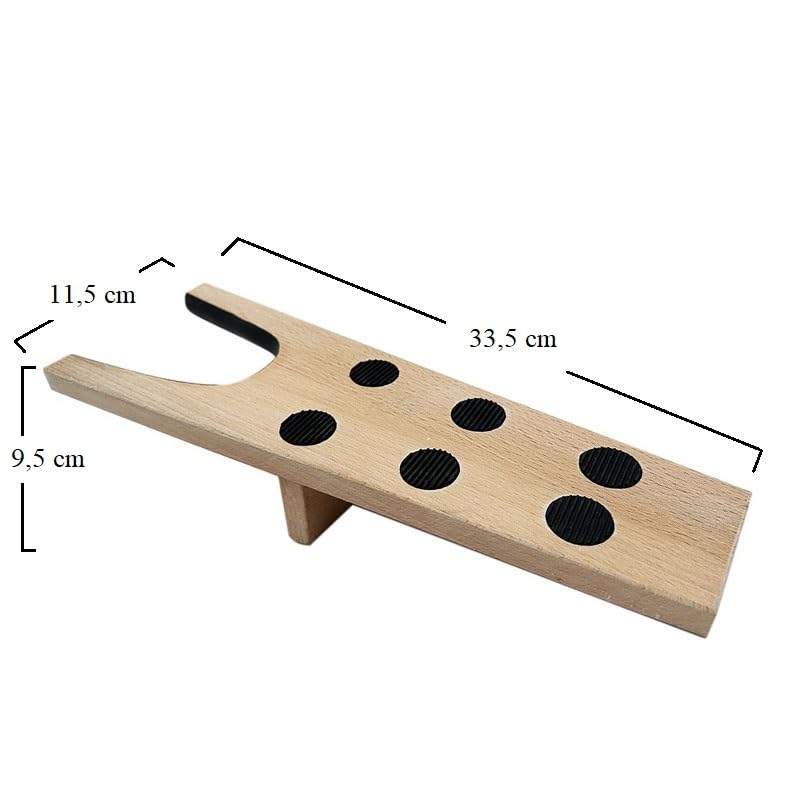 VIRSUS Cavastivali Universale in Legno ACAVA, misura 33,5x11,5x9,5 cm, Leva Stivale con 6 Gommini Antiscivolo, Resistente e Robusto per la Rimozione di Stivali e tutte le calzature