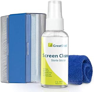 GreatShield LCD Touch Screen Cleaning Kit with Microfiber Cloth, Brush, Cleaner Wipes Spray Solution for Laptops, PC monitors, Smartphones, Tablets, iPhone, iPad, LED, TVs, DSLR Cameras, Camcorders