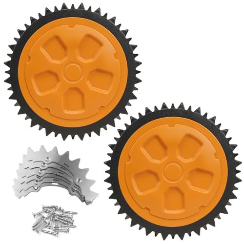 Mähroboter Räder Für Worx Landroid Mähroboter Zubehör mit Edelstahl Spikes Kompatibel mit Worx WR141E / WR142E / WR143E / WR165E / WR167E Mähroboter für Rasen
