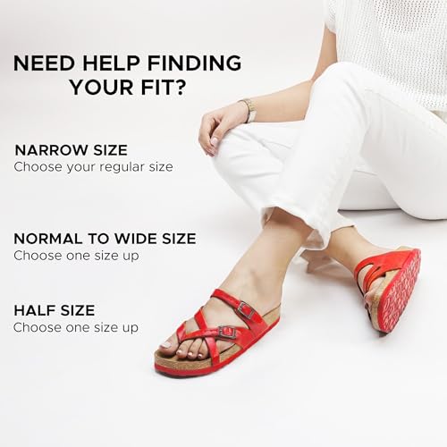 Image of AEROTHOTIC Recovery Slides for Women Cork Footbed Adjustable Straps Sandals