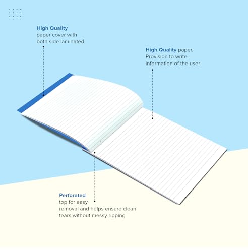 Image of SOLO Memo Pad, A5 Notepad, Flip & Fold Paper Cover, 160 Pages, Micro Perforation - Pack of 5