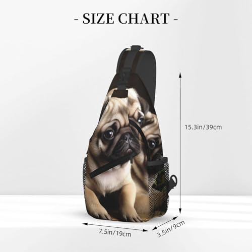 Bolso cruzado para hombre tipo sling mochila urbana negra miniatura 3