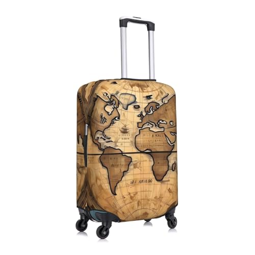 Ancient Map World Globe Luggage Covers for Suitcase Elastic Suitcase Cover Protector Dustproof Anti-Scratch Thicken Travel Luggage Cover Washable Baggage Covers Fit 18-32 Inch Luggage X-Large3