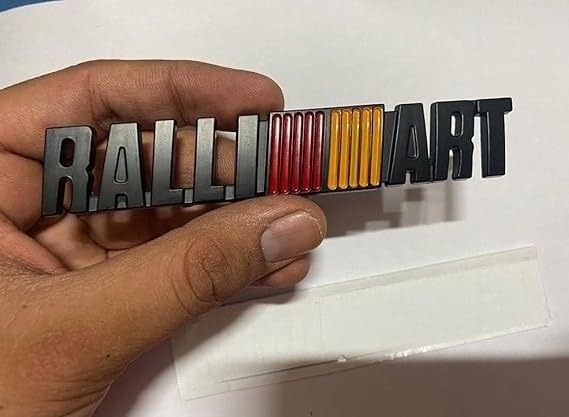 Image of Emblems for Car & Bike Metal Lo.go and Grill Me.tal Lo.go, Auto Accessories for Car Emblem 3D Badge Auto Racing Sport Sticker Grand Tourer Decal. (Black RALLIART Logo)