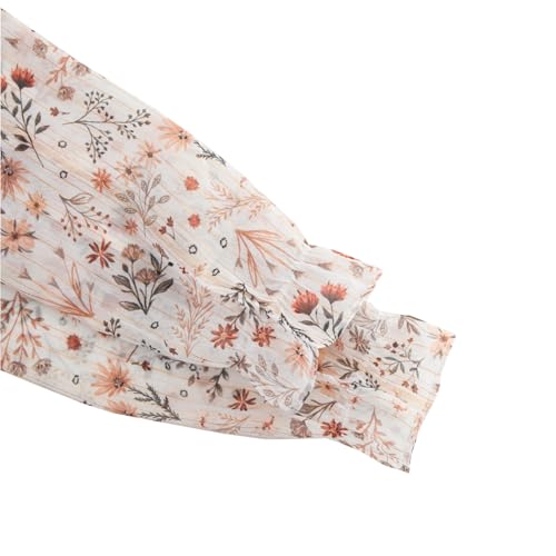 Girls Fall Long Sleeve Dress Floral Ruffle Flower Girl Formal Party Holiday Midi Dresses with Belt 5-14 Years4