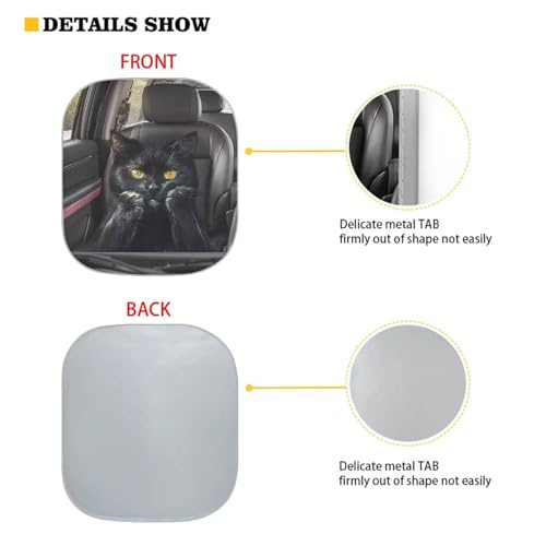 Image of Drive Black Cat Windshield Sun Shade for Truck SUV Car Foldable Easy Installation Heat Reflector-Keep Your Vehicle Cool Car Interior Accessories for Sun Heat Ft Fits Most Cars