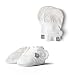 Organic Mitts & Booties Bundle, Soft Stay On Scratch Proof Mittens and Adjustable Baby Booties (Diamond Dots/Cream, 0-3 Months)