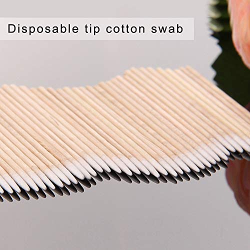 200pcs pointed cotton swabs 4 inch precision microblading cotton swab cotton sticks applicator for eyebrow tattoo beauty make-up nail clean wood handle pointed tip head