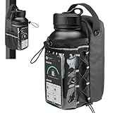 Magnetic Gym Bag for Men and Women, Magnetic Water Bottle Holder Bag with Touch-screenable Clear Phone Pocket & Shoulder Strap, Gym Sling Bags, Crossbody Magnetic Gym Pouch Accessories Organizer