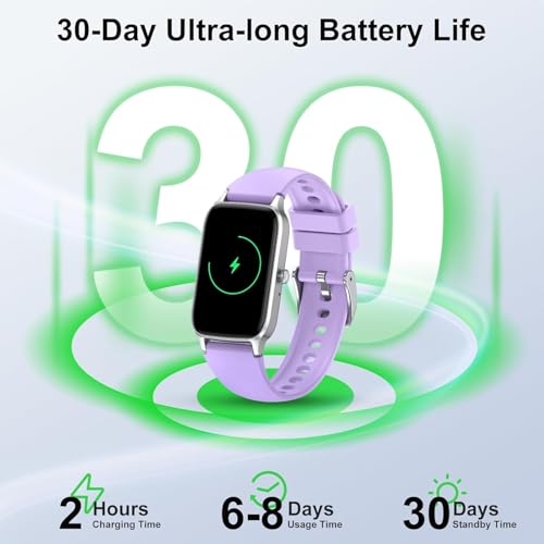 Image of Smart Watch for Men Women, 1.57 inch Smartwatch (Answer /Make Call) , Fitness Tracker with 110+ Sport Modes, Heart Rate /Sleep Monitor, IP68 Waterproof, Bluetooth Calls, Smartwatches for Android iOS Purple